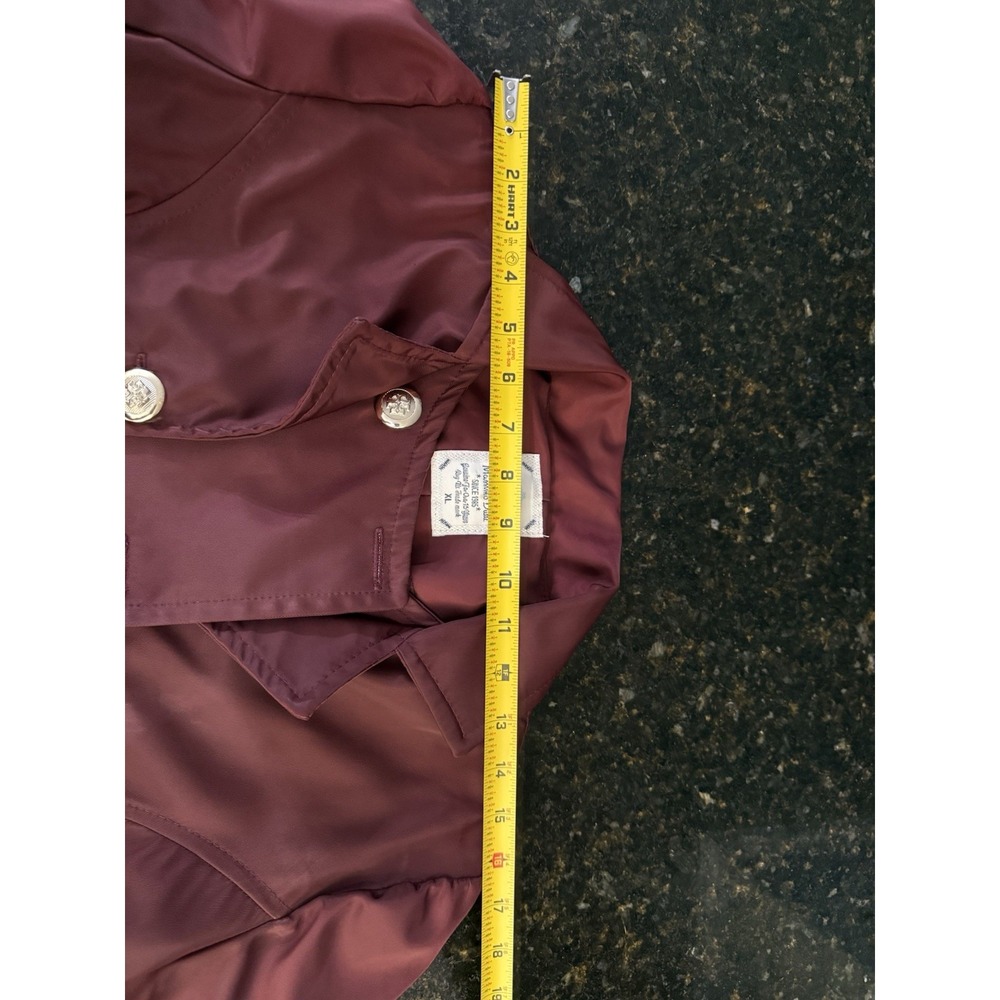Massimo‎ Dutti Maroon Burgundy Trench Coat Women's X-Large Designer - Picture 14 of 14